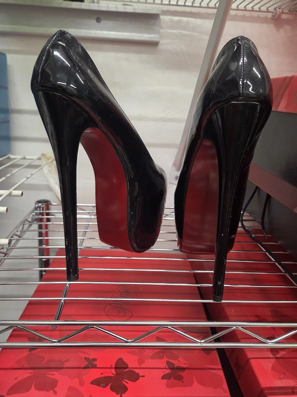 Black Patent Platform High Heels - Dolly Alta Inspired Size 39